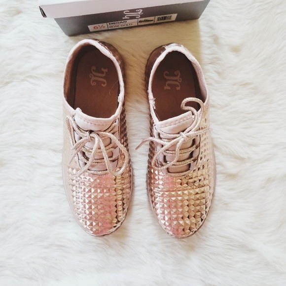 Journee Collection Rose Gold Sneakers - Picture 2 of 3